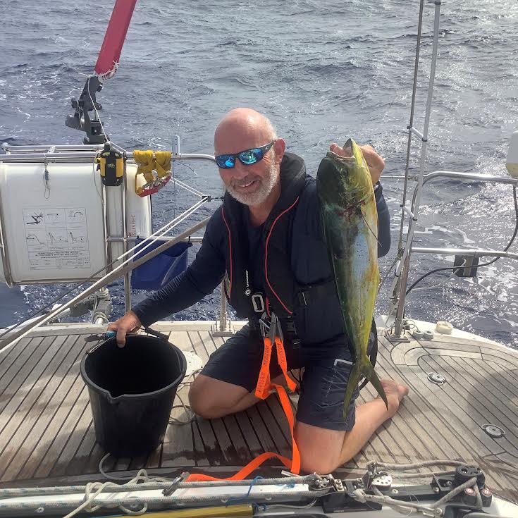 Fishing on a yacht